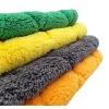 Multi-color microfiber towels are stacked, soft and absorbent. Home bath towels are available in multiple colors Item Picture